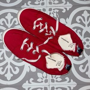 Red slip-on sneakers NWOT